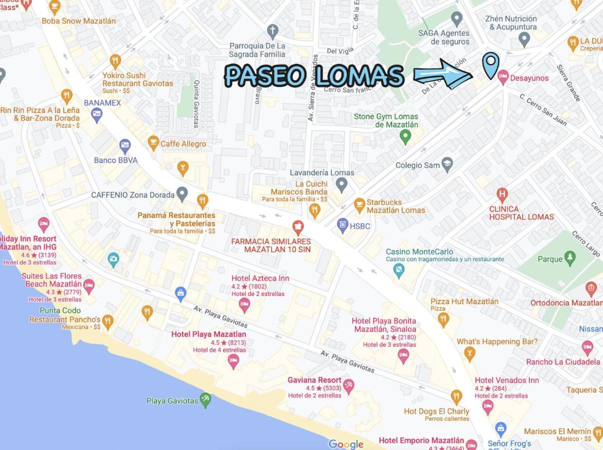 Paseo Lomas, Muy Centrico Y Equipado A 5 Min Playa Apartment Mazatlan Exterior photo